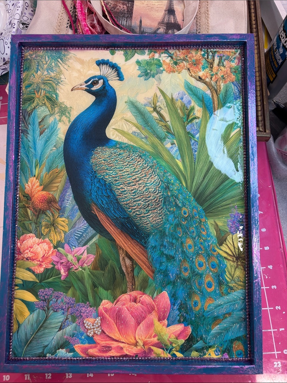 Vibrant Blue Peacock Belladonna Lilly with VFlex design - Decorative Home Design
